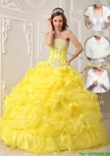 Perfect Strapless Pretty Sweet 15 Dresses with Beading and Ruffles