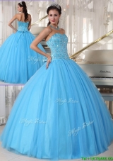Pretty  Sweetheart Ball Gown Beading Sweet 15 Dresses