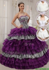 Modest Purple Ball Gown Sweetheart Sweet 16 Quinceanera Gowns