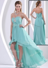 Low Price Sweetheart High Low Prom Dress with Beading