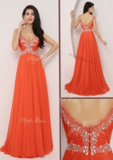 The Brand New Style Brush Train Best Selling Prom Gowns with High Slit and Beading