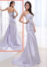 Luxurious Column Sweetheart Fashion Evening Dresses with Beading and Ruching