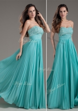 Classical Empire Strapless Turquoise Long Discount Evening Gowns