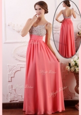 Most Popular Empire Straps Watermelon Discount Evening Gowns for Celebrity