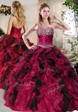 2016 Most Popular Sweetheart Multi Color Sweet 16 Quinceanera Gowns with Beading and Ruffles