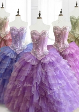 Beautiful Custom Made Quinceanera Dresses with Beading and Ruffles