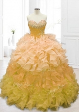 Fashionable Custom Made Quinceanera Dresses in Gold