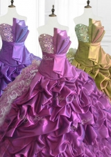 Fashionable Strapless Custom Made Quinceanera Dresses with Sequins and Ruffles