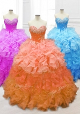 New Style In Stock Quinceanera Dresses with Beading and Ruffles