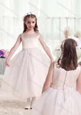 2016 Pretty Scoop Princess Little Girl Pageant Dresses  with Appliques