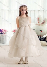 New Arrival Ball Gown Flower Girl Dresses with Hand Made Flowers