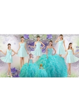Perfect Beaded Aqua Blue Quinceanera Dresses and Light Blue Dama Dresses and Lovely Straps Mini Quinceanera Dresses 599.89