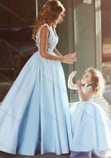 2016 Prom Dress with Appliques and Most Popular Big Puffy Little Girl Dress with Straps