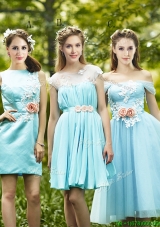 Most Popular Light Blue Prom Dresses with Appliques for Spring