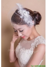 Lovely Net Yarn and Beaded Headpieces for Briadl