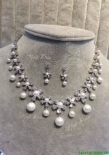 Exquisite Wedding Jewelry Set with Rhinestone and Imitation Pearls