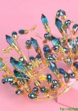 New Arrivals Rhinestoned Tiara in Teal