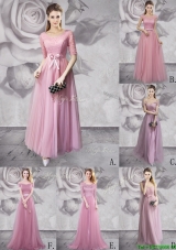 Classical Empire Ruched Long Prom Dress in Tulle for Spring