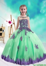 Sweet Multi Color Little Girl Pageant Dresses with Appliques and Beading