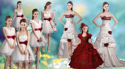 White Taffeta Zipper Sweetheart Sleeveless Ball Gown Prom Dress Brush Train Beading and Appliques and Hand Made Flower