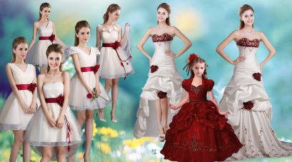 White Taffeta Zipper Sweetheart Sleeveless Ball Gown Prom Dress Brush Train Beading and Appliques and Hand Made Flower