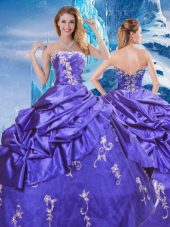 New Style Floor Length Ball Gowns Sleeveless Purple Quinceanera Gowns Zipper