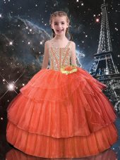 Tulle Short Sleeves Floor Length Juniors Party Dress and Beading and Ruffled Layers