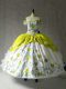Floor Length Ball Gowns Cap Sleeves Multi-color 15th Birthday Dress Lace Up