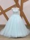 Lovely Light Blue Sleeveless Beading and Lace Zipper Sweet 16 Quinceanera Dress