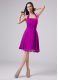 Fine Chiffon Sleeveless Knee Length Mother of the Bride Dress and Ruching