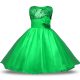 Clearance Knee Length Green Flower Girl Dresses for Less Scoop Sleeveless Zipper