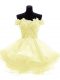 Fashion Off The Shoulder Sleeveless Organza Homecoming Dress Beading and Lace and Appliques and Ruffles Zipper