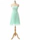 Sophisticated Apple Green Sweetheart Neckline Ruching Wedding Guest Dresses Sleeveless Lace Up