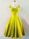 Most Popular Olive Green Lace Up Straps Ruching Quinceanera Court of Honor Dress Taffeta Sleeveless