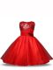 Sleeveless Zipper Knee Length Sequins and Hand Made Flower Party Dresses