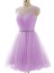 Graceful Lavender Sleeveless Tulle Lace Up Pageant Dresses for Prom and Party and Sweet 16