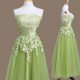 Sleeveless Tulle Lace Up Quinceanera Dama Dress for Prom and Party and Wedding Party