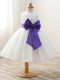 Stylish Organza Sleeveless Floor Length Womens Party Dresses and Bowknot