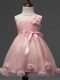 Shining Scoop Sleeveless Zipper Toddler Flower Girl Dress Pink Tulle