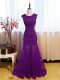 Lovely Tulle Sleeveless Floor Length Evening Outfits and Beading and Lace and Appliques