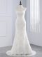 Great Column/Sheath Sleeveless White Wedding Gowns Zipper