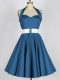 Fantastic Teal Sleeveless Taffeta Lace Up Dama Dress for Prom and Party and Wedding Party
