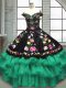 Designer Multi-color Off The Shoulder Neckline Embroidery and Ruffled Layers Sweet 16 Dresses Sleeveless Lace Up