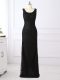 Best Black Long Sleeves Floor Length Lace Zipper Mother Dresses