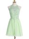 Halter Top Sleeveless Chiffon Dama Dress for Quinceanera Appliques Lace Up
