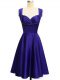 Purple Straps Lace Up Ruching Quinceanera Court Dresses Sleeveless