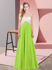 Sleeveless Chiffon Lace Up for Prom and Party