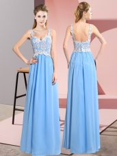 Sleeveless Lace Zipper Evening Dress
