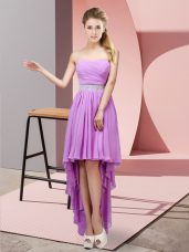 Stylish Lavender Dress for Prom Prom and Party with Beading Sweetheart Sleeveless Lace Up
