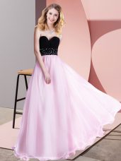 Most Popular Floor Length Lilac Party Dress Wholesale Tulle Sleeveless Beading